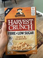 Harvest Crunch Fibre & Low Sugar Oats & Almond Granola Cereal