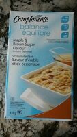 Maple and brown sugar flavour instant oatmeal