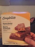 Peanut butter dipped granola bars