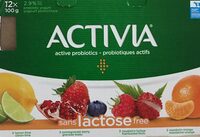 Probiotic yogurt 2.9% lactose free 3 each of Lemon-lime, Pomegranate-berry, Raspberry-lychee, Mandarin-orange