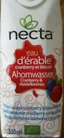Necta Cranberry & Blueberry Organic Maple Water - 11.2 Fluid Once 12 Pack