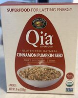 Qi'a Gluten-Free Oatmeal – Cinnamon Pumpkin Seed