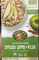 Gluten free spiced apple + flax instant oatmeal