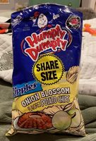 Onion blossom flavored potato chips