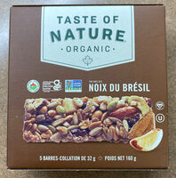 Noix du Brésil, Biologique Barres-Collation