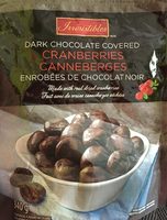 Cranberries Enrobées de chocolat noir