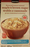 Instant Oatmeal: maple and brown sugar