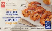 Orange miso raw shrimp skewers