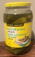 Baby dill pickles with garlic