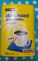 Dark roast ground coffee