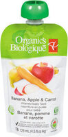 Banana apple & carrot strained baby food