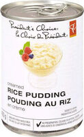 Creamed rice pudding