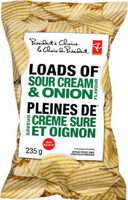 Loads of sour cream & onion rippled potato chips