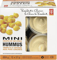 Mini hummus chickpea dip and spread