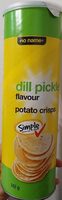 Dill pickle flavour potato crisps