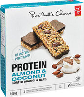 Protein almond & coconut coated granola bars
