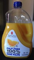 Jus d'orange sans pulpe 100%