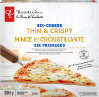 Thin & crispy six-cheese pizza