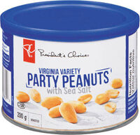 Virginia variety roasted party peanuts with sea salt