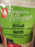 Sugar from organic crystallized cane syrup