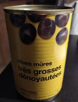Olives mûres très grosses dénoyautées