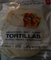 Medium soft flour tortillas