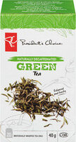 Thé vert naturellement décaféiné