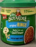 Original rings pasta made with cauliflower