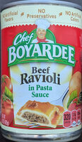 Beef Ravioli in Pasta Sauce