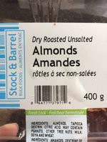 Amandes rôties à sec non-salées