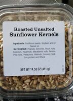 Unsalted roasted sunflower kernels