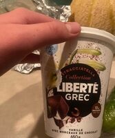 Yogourt grec vanille avec morceau de chocolat