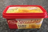 Spreadables butter with canola oil