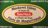 Mackerel fillers in soya oil