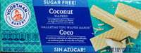 Coconut creme wafers, coconut creme