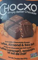 Dark Milk Chocolate Snaps Toffee, Almond And Sea Salt