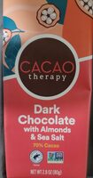 Cacao Therapy Dark Chocolate with Almonds & Sea Salt 70% Cacao