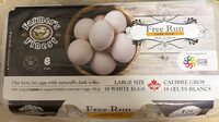 Free Run Eggs, Dark Yolk