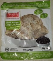 Black Pepper Lentil Crackers