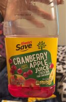 Cranberry apple flavored juice cocktail from concentrate