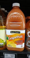 Grapefruit unsweetened 100% juice from concentrate, grapefruit unsweetened