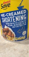 Pre-creamed shortening