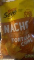 Nacho flavored tortilla chips