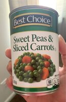 Sweet peas & sliced carrots