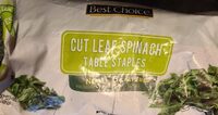 Cut leaf spinach table staples