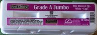 12 White Jumbo Grade A Eggs
