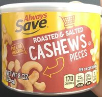 Roasted & salted cashews pieces