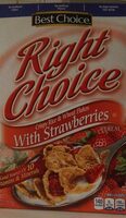 Crispy rice and wheat flakes with strawberries