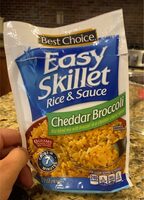 Easy skillet rice blend mix with broccoli in