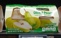 Diced pears in naturally flavored 100% juice